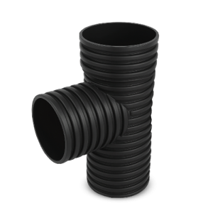 TEE CORRUGADA HDPE DOBLE PARED AASHTO M252 - M294 SIN PERFORACIÓN  SIN CAMPANA