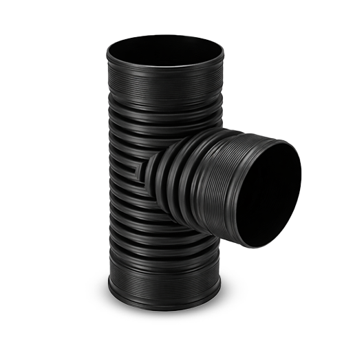 TEE CORRUGADA HDPE DOBLE PARED AASHTO M252 - M294 SIN PERFORACION / CON CAMPANA