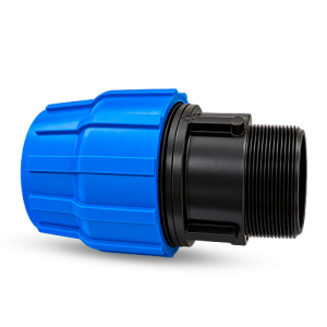 ADAPTADOR C/ROSCA NPT MACHO PP COMPRESIÓN PN16